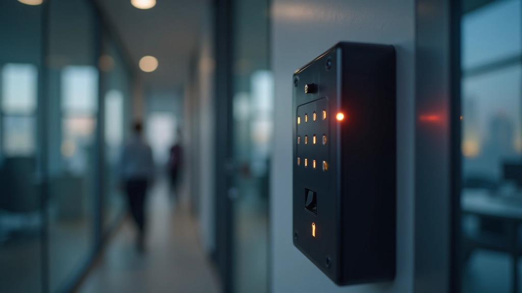 Security access control panel with LED status indicators